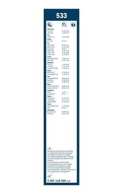 BOSCH 3397118405 Silecek Süpürgesi Ön Takım - . Görsel