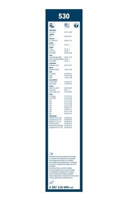BOSCH 3397118400 Silecek Süpürgesi Ön Takım - . Görsel