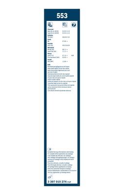 BOSCH 3397010274 Silecek Süpürgesi Ön Takım - . Görsel