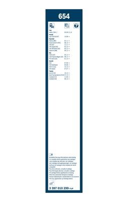 BOSCH 3397010299 Silecek Süpürgesi Ön Takım - . Görsel