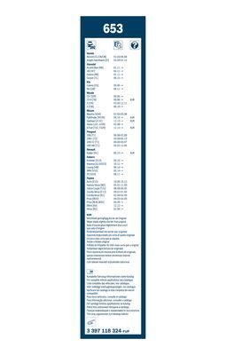 BOSCH 3397118324 Silecek Süpürgesi Ön Takım - . Görsel