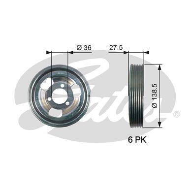 GATES TVD1117 Krank Kasnağı