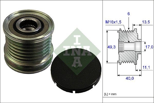 INA 535016610 V Kayış Gergi Rulmanı