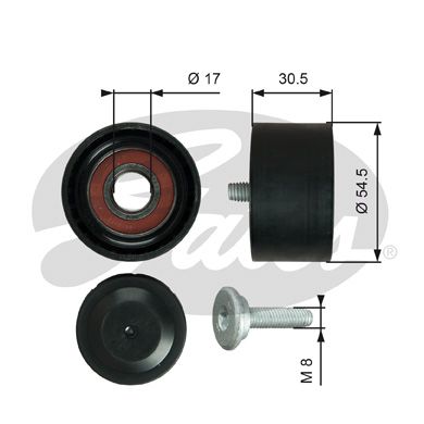 GATES T36375 V Kayış Gergi Rulmanı