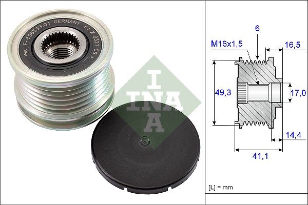 INA 535017810 V Kayış Gergi Rulmanı