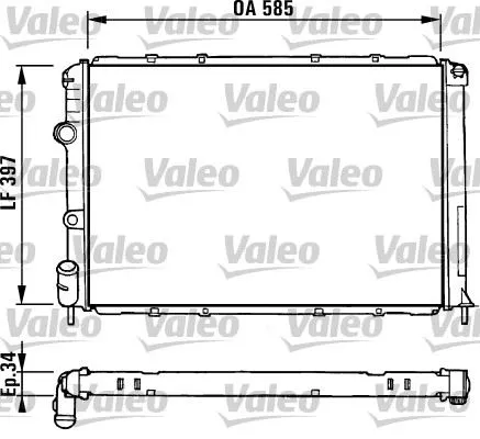 VALEO 731380 Su Radyatörü