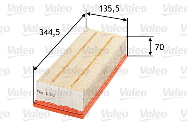 VALEO 585001 Hava Filtresi