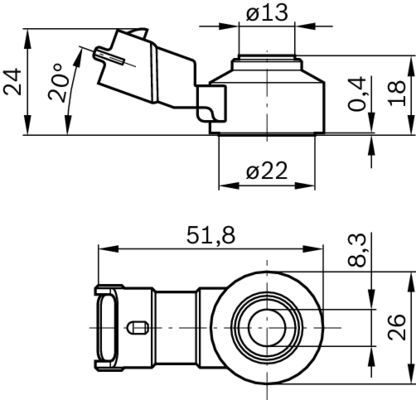 BOSCH 0261231173 Vuruntu Sensörü - . Görsel