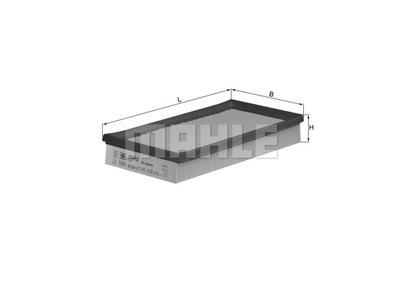 MAHLE LX1080 Hava Filtresi - . Görsel
