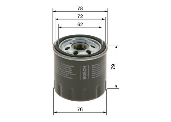 BOSCH 09864B7043 Yağ Filtresi - . Görsel