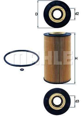 MAHLE OX169D Yağ Filtresi - . Görsel