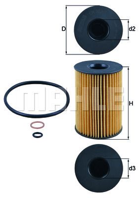 MAHLE OX353/7D Yağ Filtresi