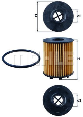 MAHLE OX371D Yağ Filtresi