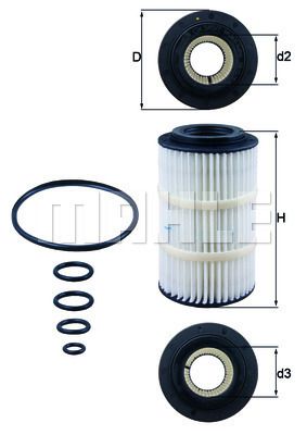 MAHLE OX345/7D Yağ Filtresi