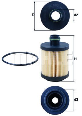 MAHLE OX553D Yağ Filtresi