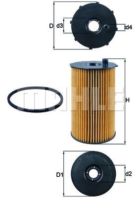 MAHLE OX205/2D Yağ Filtresi