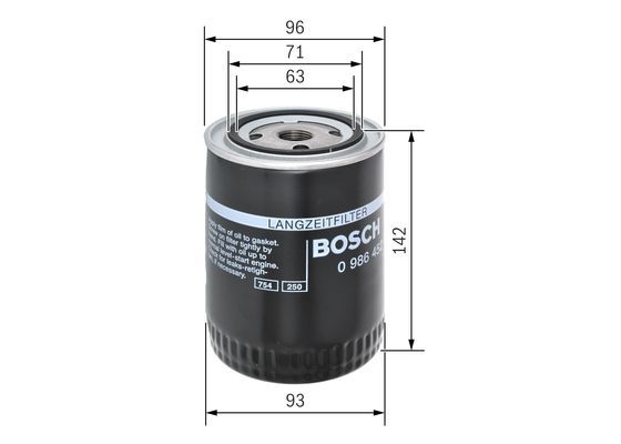 BOSCH 0986452400 Yağ Filtresi - . Görsel