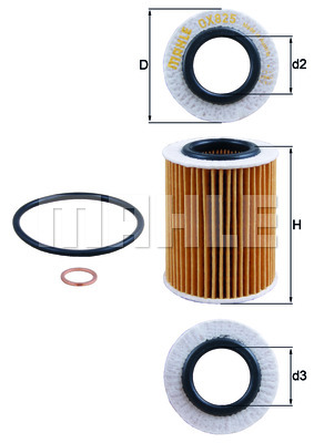 MAHLE OX825D Yağ Filtresi - . Görsel