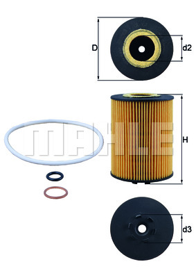 MAHLE OX367D Yağ Filtresi - . Görsel