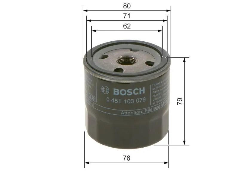 Yağ Filtresi  BOSCH 0 451 103 204