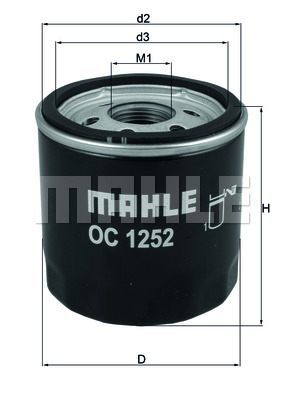 MAHLE OC1252 Yağ Filtresi - . Görsel
