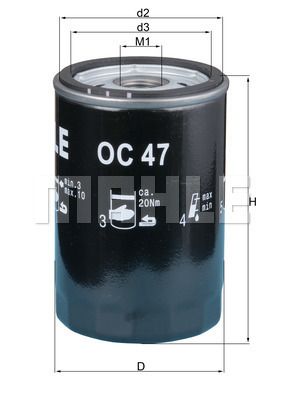 MAHLE OC47OF Yağ Filtresi