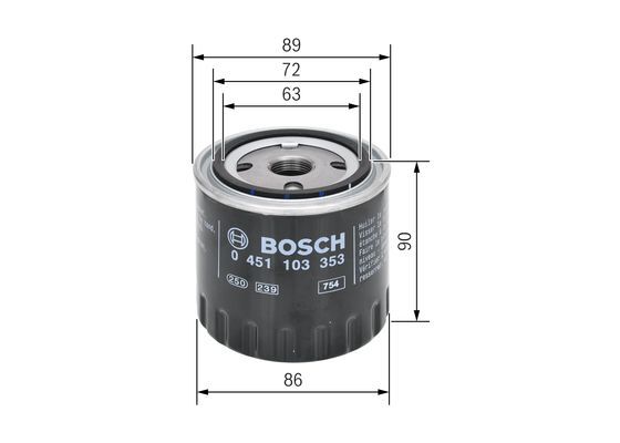 BOSCH 0451103353 Yağ Filtresi - . Görsel