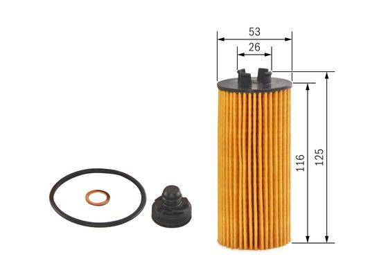 BOSCH F026407204 Yağ Filtresi - . Görsel