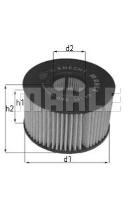 MAHLE OX382D Yağ Filtresi - . Görsel