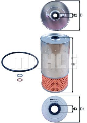 MAHLE OX78D Yağ Filtresi - . Görsel