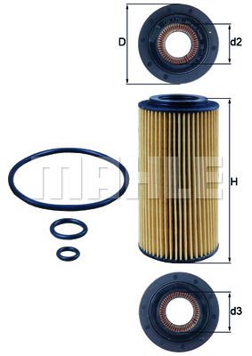 MAHLE OX179D Yağ Filtresi - . Görsel