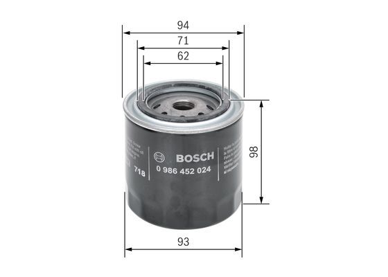 BOSCH 0986452024 Yağ Filtresi - . Görsel