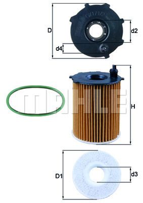 MAHLE OX171/2D1 Yağ Filtresi
