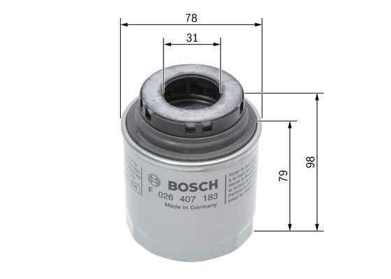 BOSCH F026407183 Yağ Filtresi - . Görsel