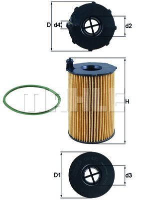 MAHLE OX420D Yağ Filtresi - . Görsel