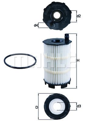 MAHLE OX350/4D Yağ Filtresi