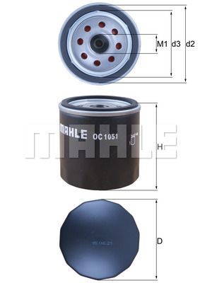 MAHLE OC1051 Yağ Filtresi