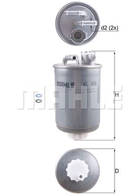 MAHLE KL476D Yakıt Filtresi