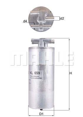 MAHLE KL659 Yakıt Filtresi