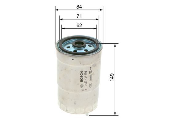 BOSCH 1457434106 Yakıt Filtresi - . Görsel