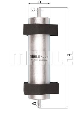 MAHLE KL916 Yakıt Filtresi - . Görsel