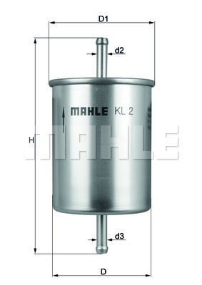 MAHLE KL2 Yakıt Filtresi - . Görsel