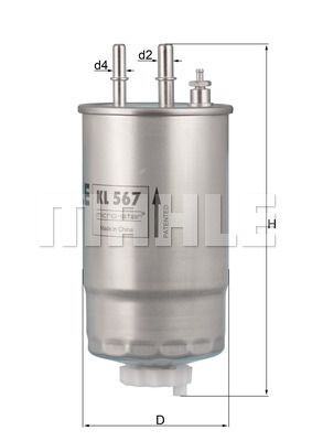 MAHLE KL567 Yakıt Filtresi