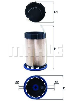 MAHLE KX492 Yakıt Filtresi - . Görsel