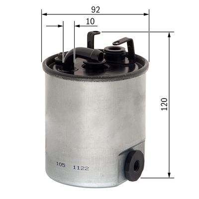 BOSCH F026402044 Yakıt Filtresi MERCEDES A6110920101 - . Görsel