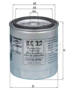MAHLE KC22 Yakıt Filtresi