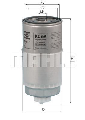 MAHLE KC69 Yakıt Filtresi